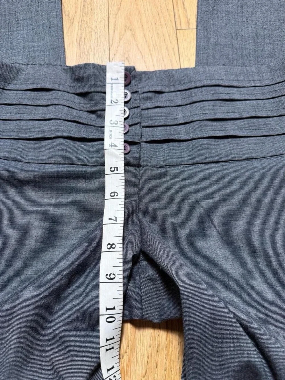 Y2K Grey Pleated Low Rise Trousers Pants